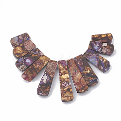 Assembled Synthetic Imperial Jasper and Bronzite Beads Strands&nbsp;G-S326-002A