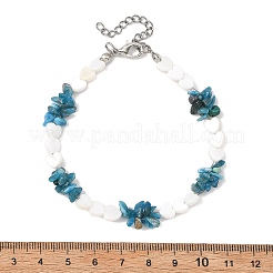 Natural Apatite & Freshwater Shell Beaded Bracelets for Women&nbsp;BJEW-JB13953