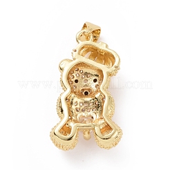 Brass Cubic Zirconia Pendants&nbsp;ZIRC-K089-12G-01