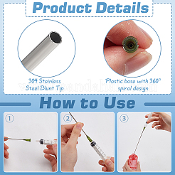 304 Stainless Steel with Plastic Blunt Tip Dispensing Needle&nbsp;FIND-WH0126-590