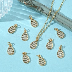 SHEGRACE Brass Micro Pave Cubic Zirconia Pendants&nbsp;XGRQ3D015-515G