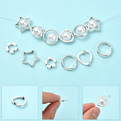 120Pcs 4 Styles Alloy Bead Frame&nbsp;FIND-SP0004-15