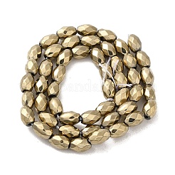 Electroplated Strong Magnetic Synthetic Hematite Beads Strands&nbsp;G-P518-02D