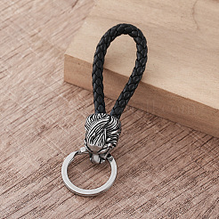 Braided PU Leather Keychains&nbsp;RE1354