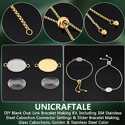 DIY Blank Oval Link Bracelet Making Kit&nbsp;DIY-UN0005-28