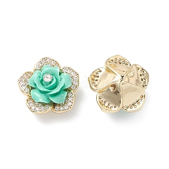 Brass Micro Pave Cubic Zirconia Beads&nbsp;KK-M241-02