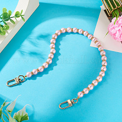 Round Plastic Imitation Pearl Beads Bag Extender Chains&nbsp;HJEW-TAC0083
