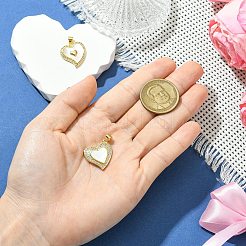 2Pcs 2 Styles Brass Pave Natural Shell Pendants&nbsp;KK-CJ0003-40A