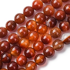 Natural Banded Agate Beads Strands&nbsp;G-H343-D03-12mm