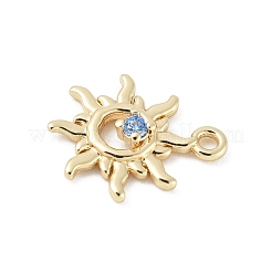 Brass Micro Pave Cubic Zirconia Charms&nbsp;KK-M326-20C-G