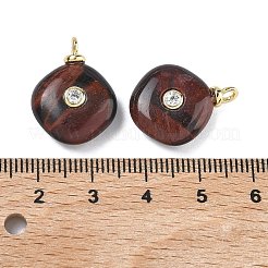 Dyed Natural Red Tiger Eye Pendants&nbsp;KK-C251-01F-01