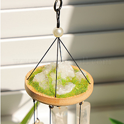 Natural Quartz Crystal Wind Chime&nbsp;HJEW-D302-09
