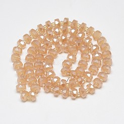 Electroplate Glass Beads Strands&nbsp;EGLA-Q083-8mm-C01