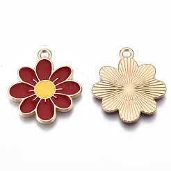 Eco-Friendly Alloy Enamel Pendants&nbsp;X-ENAM-Q437-041C-NR