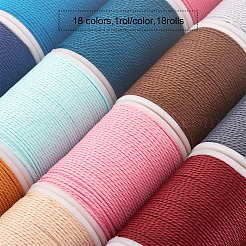 18 Rolls 18 Colors Waxed Polyester Cord&nbsp;YC-YS0001-02