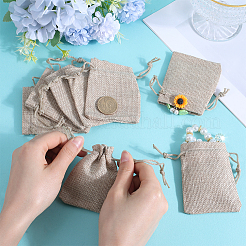 24Pcs Burlap Packing Pouches Drawstring Bags&nbsp;ABAG-BBC0001-07A