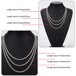 1Pc 304 Stainless Steel Cuban Link Chain Necklaces for Men Women&nbsp;NJEW-BM0001-08E