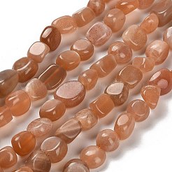 Natural Peach Moonstone Beads Strands&nbsp;X-G-P497-01E-69B