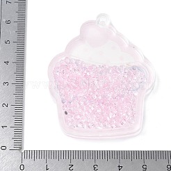 Transparent Printed Acrylic Pendants&nbsp;OACR-E042-03F