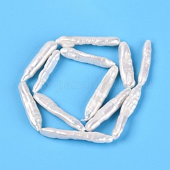 Natural Baroque Stick Pearl Keshi Pearl Beads Strands&nbsp;PEAR-N021-19-01A