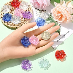 30Pcs Transparent & UV Plating Acrylic Beads&nbsp;MACR-YW0003-97