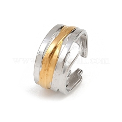 304 Stainless Steel Cuff Rings&nbsp;RJEW-D331-01C-PG