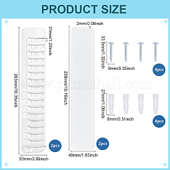 2Pcs PVC Baseball Cap Wall Mounted  Storage Rack&nbsp;AJEW-ME0002-47A