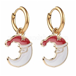 Christmas Theme 304 Stainless Steel Huggie Hoop Earrings&nbsp;EJEW-JE04479