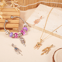 24Pcs 12 Styles Rack Plating Alloy European Dangle Charms&nbsp;MPDL-TA0001-04