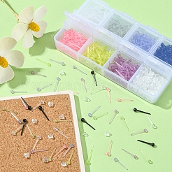 700Pcs Plastic Tiny Ball Stud Earrings with 150Pcs Ear Nuts for Women&nbsp;KY-YW0001-23