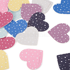 16Pcs 8 Colors PU Imitation Leather Heart Bookmarks&nbsp;AJEW-TA0002-61