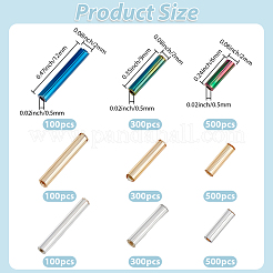 2700Pcs 9 Styles Glass Bugle Beads&nbsp;SEED-PA0001-11