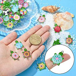 60Pcs 15 Styles Alloy Enamel Connector Charms&nbsp;ENAM-CJ0004-40