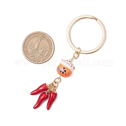 Porcelain & Alloy Enamel Keychain&nbsp;KEYC-JKC01156-06