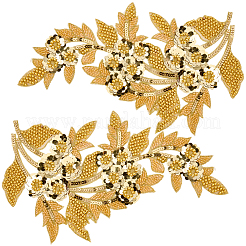 2Pcs Polyester Embroider Thread Iron on/Sew On Patches&nbsp;PATC-CY0001-36A