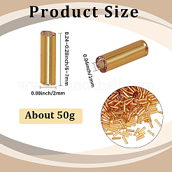 50G Plated Glass Bugle Beads&nbsp;SEED-SP0001-08A