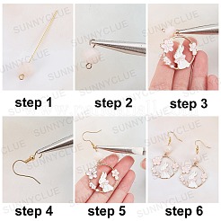 Rabbit Theme Dangle Earring DIY Making Kit&nbsp;DIY-SC0017-56