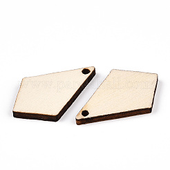 Unfinished Natural Poplar Wood Pendants&nbsp;WOOD-S045-112-1