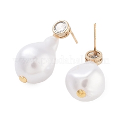 Sterling Silver Stud Earrings&nbsp;EJEW-N055-51G