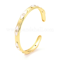 Colorful Evil Eye Cubic Zirconia Cuff Bangle&nbsp;BJEW-D448-26G-RS