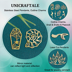 8Pcs 8 Style 201 Stainless Steel Pendants&nbsp;STAS-UN0040-84