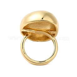 Oval Brass Finger Rings for Women&nbsp;RJEW-A046-05G