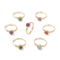 Natural Tourmaline Finger Rings&nbsp;RJEW-JR00930