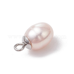 Natural Cultured Freshwater Pearl Rice Charms&nbsp;PALLOY-JF03361