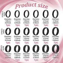 18Pcs 18 Styles Stainless Steel Simple Plain Band Ring for Unisex&nbsp;RJEW-UN0003-01EB