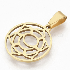Chakra Theme 201 Stainless Steel Pendants&nbsp;STAS-N089-10G