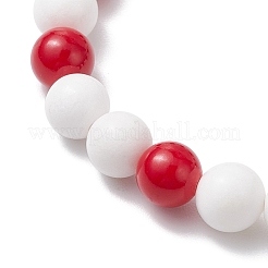 Christmas Theme Natural Mashan Jade & Lawmwork Beads Stretch Bracelets for Women&nbsp;BJEW-JB11148-02