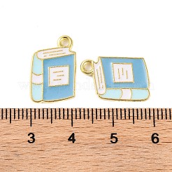 Golden Plated Alloy Enamel Pendants&nbsp;X-ENAM-Z017-12G-01