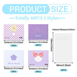 40Pcs 4 Styles Paper Foldable Header Cards&nbsp;CDIS-TA0001-51