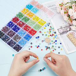 1040Pcs 32 Style Electroplate Glass Beads Strands&nbsp;EGLA-WR0001-02
